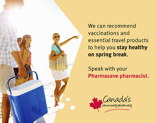 We can recommend vaccinations and essential travel products to help you stay healthy on spring break.
